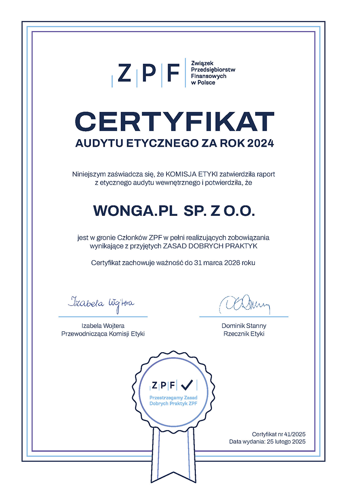 zpf certyfikat